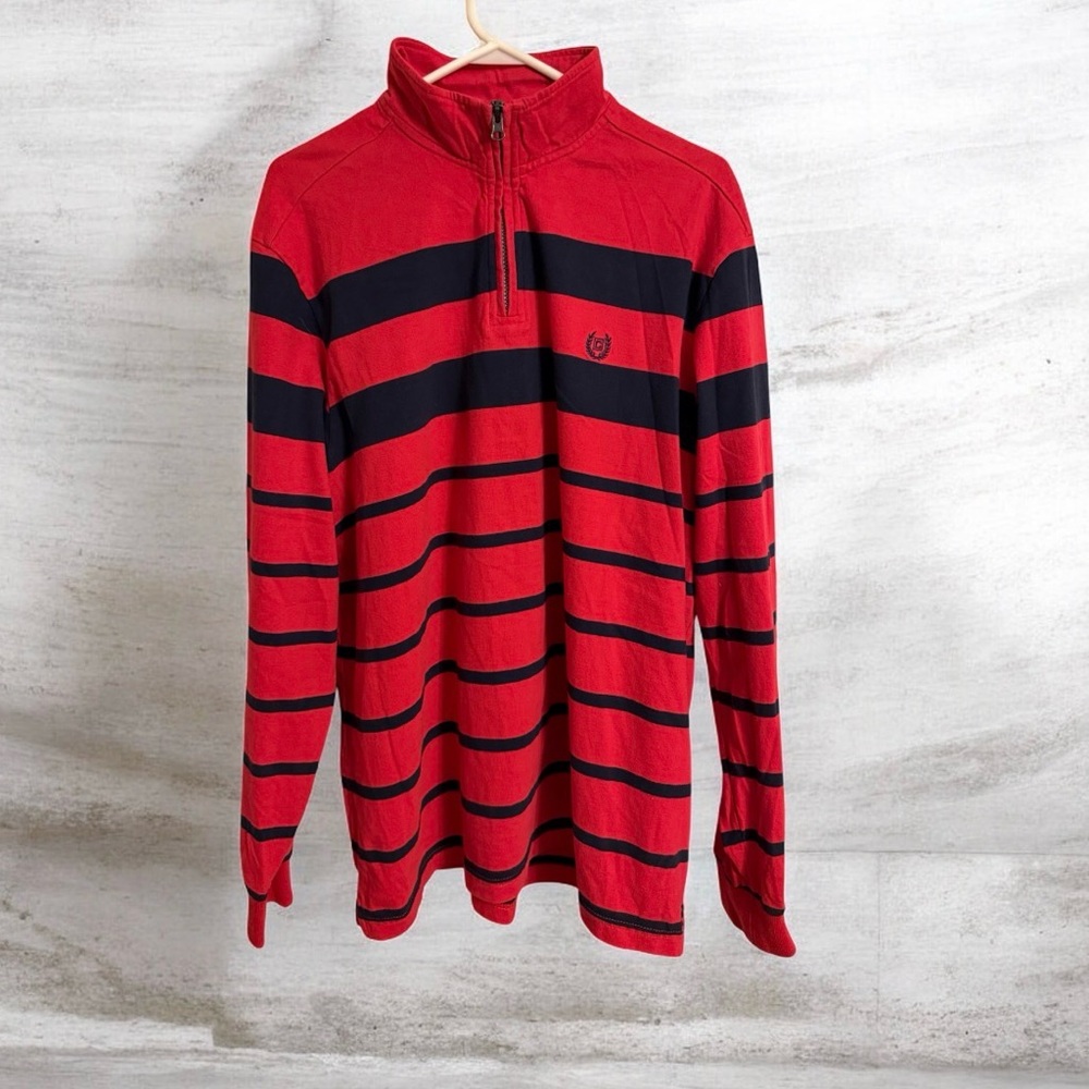 Chaps Red Quarter-Zip Pullover Men’s XL